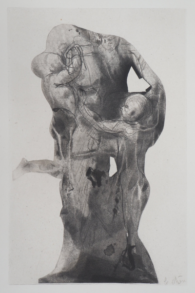 Auguste RODIN (d’après) : Ugolin emprisonné - Gravure, 1897 2