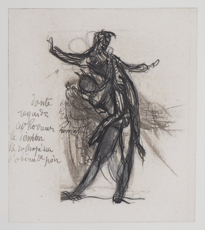 Auguste RODIN (d’après) : Démon montrant une ombre tombée dans la poix - Gravure 2