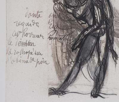 Auguste RODIN (d’après) : Démon montrant une ombre tombée dans la poix - Gravure 2