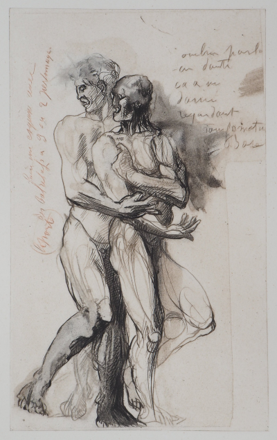 Auguste RODIN (d’après) : Ombre parlant à Dante - Gravure, 1897 2