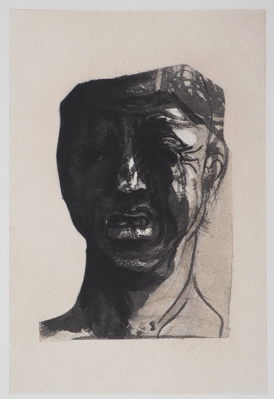 Auguste RODIN (d’après) : Masque de Minos - Gravure, 1897 2