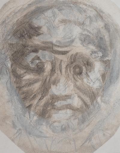 Auguste RODIN (d’après) : Masque d’homme - Gravure, 1897 2