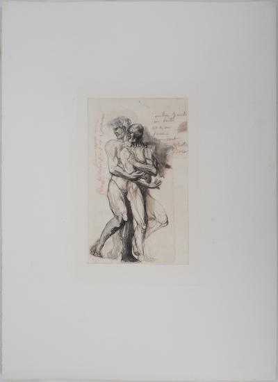 Auguste RODIN (d’après) : Ombre parlant à Dante - Gravure, 1897 2