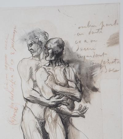 Auguste RODIN (d’après) : Ombre parlant à Dante - Gravure, 1897 2