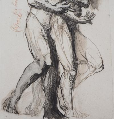 Auguste RODIN (d’après) : Ombre parlant à Dante - Gravure, 1897 2