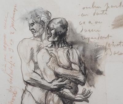 Auguste RODIN (d’après) : Ombre parlant à Dante - Gravure, 1897 2