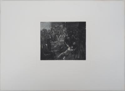 Auguste RODIN (d’après) : Minos sur son trône - Gravure, 1897 2