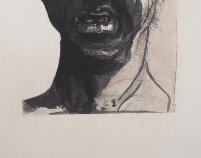 Auguste RODIN (d’après) : Masque de Minos - Gravure, 1897 2