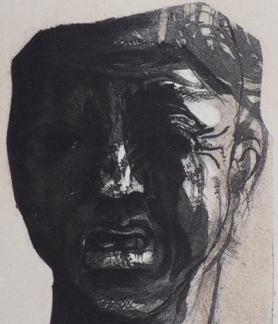 Auguste RODIN (d’après) : Masque de Minos - Gravure, 1897 2