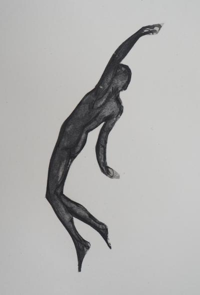 Auguste RODIN (d'après) : Démon dans l'espace - Gravure 2