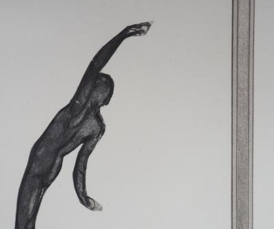 Auguste RODIN (d'après) : Démon dans l'espace - Gravure 2