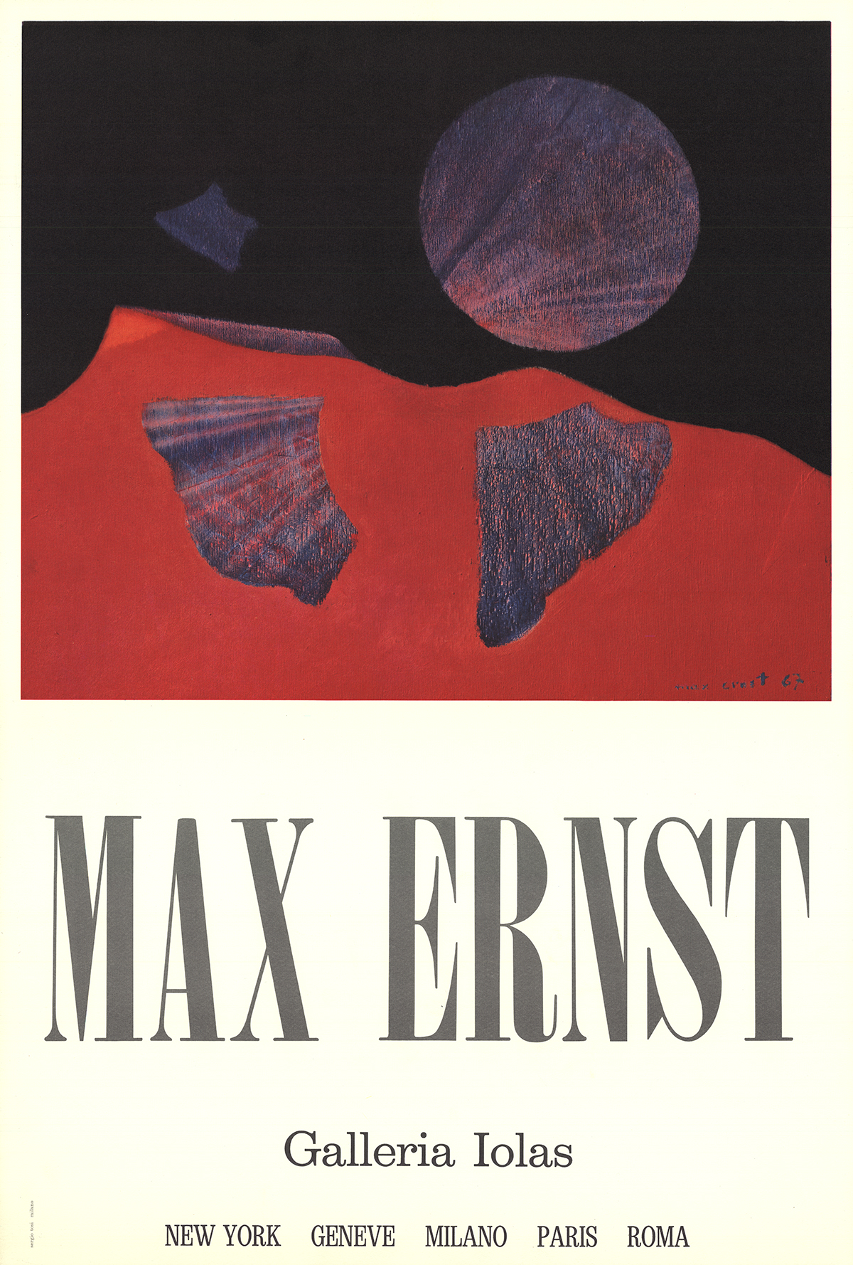 Max ERNST Galleria Iolas, Poster, offset lithograph Barnebys