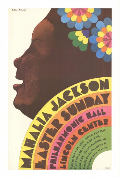 Milton GLASER - Mahalia Jackson, 1967 - Lithographie 2