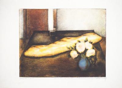 Marcel ROCHE : Pain et roses - Gravure originale signée 2