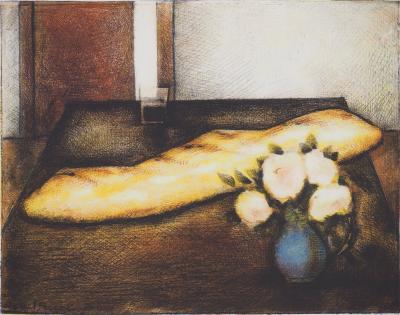 Marcel ROCHE : Pain et roses - Gravure originale signée 2