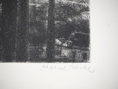 Marcel ROCHE : Les cheminées - Gravure originale signée 2