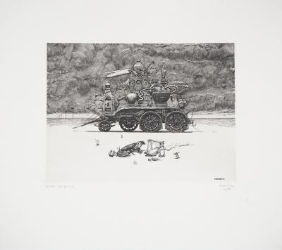 Philippe MOHLITZ : La panne - Gravure Originale Signée 2