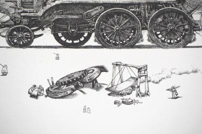 Philippe MOHLITZ : La panne - Gravure Originale Signée 2