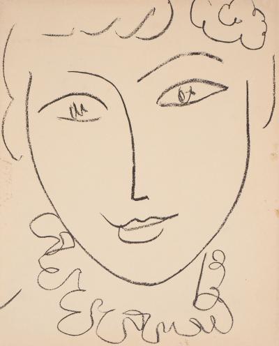 Henri MATISSE : Portrait de la Pompadour - Lithographie originale 2