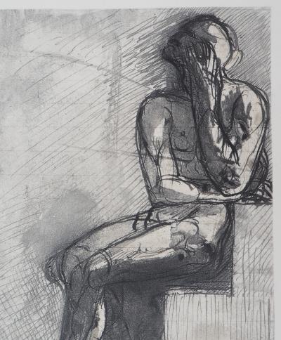 Auguste RODIN (d’après) : Homme assis - Gravure 2