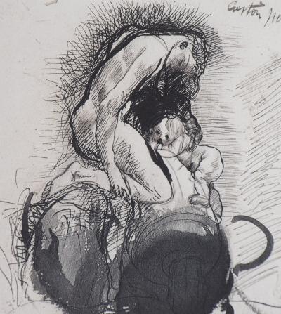 Auguste RODIN (d’après) : Castor et Pollux - Gravure 2
