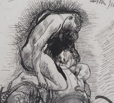 Auguste RODIN (d’après) : Castor et Pollux - Gravure 2