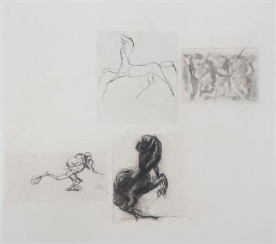 Auguste Rodin (after) - Four Studies, 1987 - Engraving 2