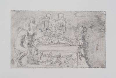 Auguste Rodin (after): Venus, study of a vase and bas-relief - Engraving 2