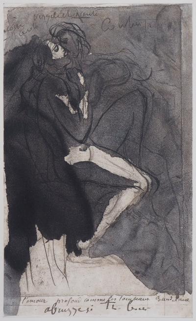 Auguste RODIN (d’après) : Cercle des amours - Gravure 2
