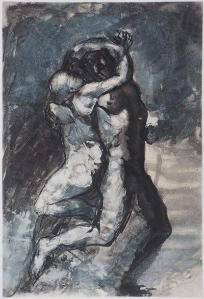 Auguste RODIN (d’après) : Les amoureux - Gravure 2