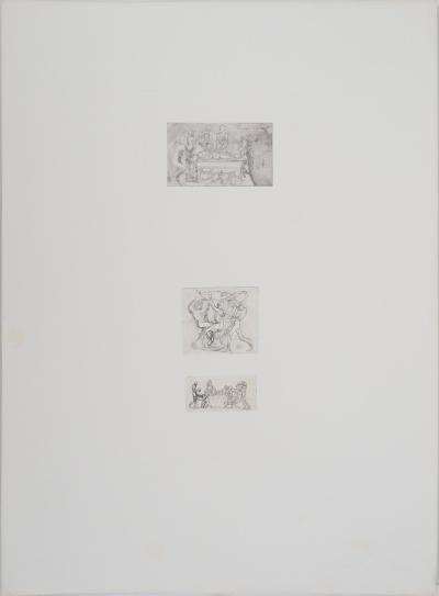 Auguste RODIN (d’après) : Vénus, étude de vase et bas-relief - Gravure 2