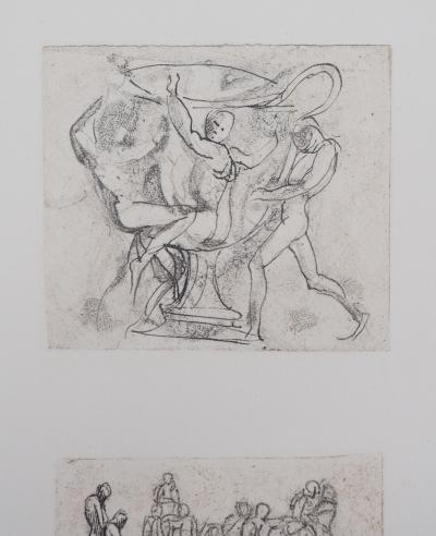 Auguste RODIN (d’après) : Vénus, étude de vase et bas-relief - Gravure 2