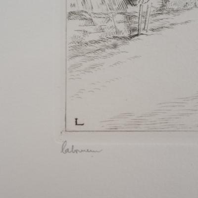 Jean Émile LABOUREUR : Paysage au vagabond - Gravure Originale Signée 2