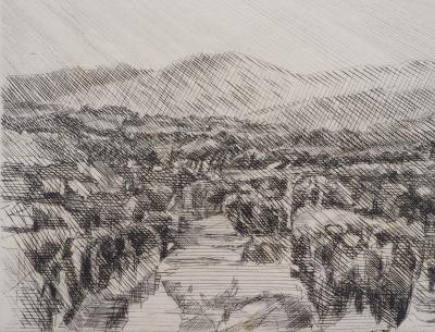 Jacques VILLON : La plaine entre Cannes et Mougins - Gravure Originale Signée 2