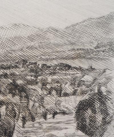 Jacques VILLON : La plaine entre Cannes et Mougins - Gravure Originale Signée 2
