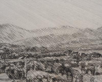 Jacques VILLON : La plaine entre Cannes et Mougins - Gravure Originale Signée 2