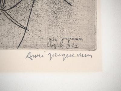 André JACQUEMIN : Portrait d’un paysan - Gravure originale signée 2