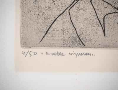 André JACQUEMIN : Portrait d’un paysan - Gravure originale signée 2
