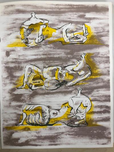 Henry MOORE - Figures allongées - Lithographie 2