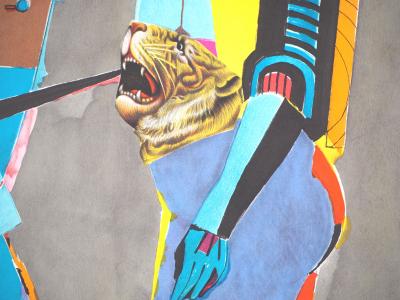Richard LINDNER : Femme au tigre - Affiche lithographique originale 2