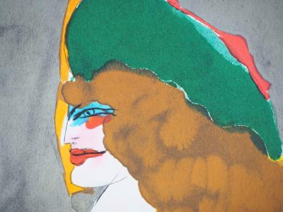Richard LINDNER : Femme au tigre - Affiche lithographique originale 2