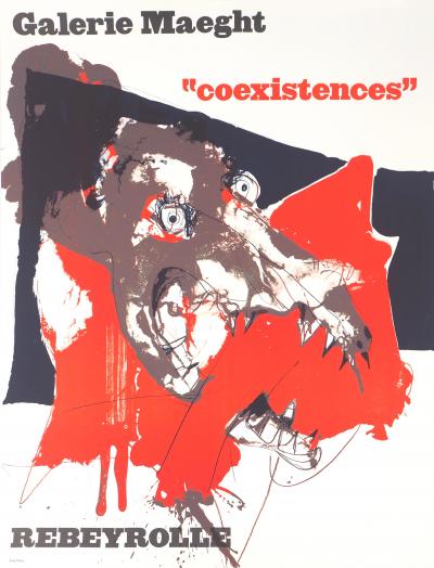Paul REBEYROLLE : Coexistences - Affiche lithographique originale d’époque 2