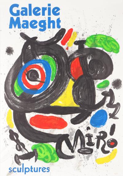 Joan MIRO : Sculptures - Affiche lithographique originale d’époque