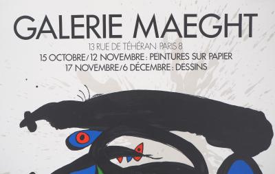 Joan MIRO : Multiple yeux colorés - Affiche lithographique originale d’époque 2