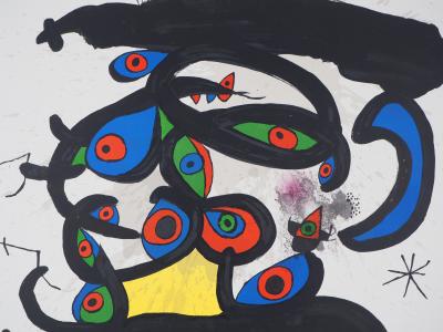 Joan MIRO : Multiple yeux colorés - Affiche lithographique originale d’époque 2