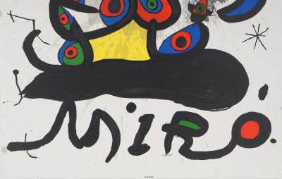 Joan MIRO : Multiple yeux colorés - Affiche lithographique originale d’époque 2