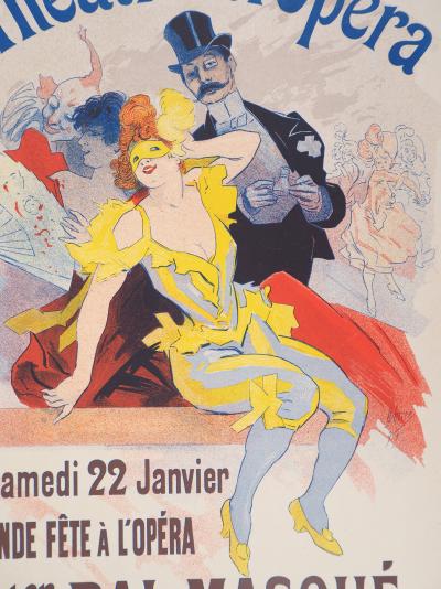 Jules CHERET - Bal masqué (Théâtre de l’Opéra) - Lithographie originale signée, 1897 2