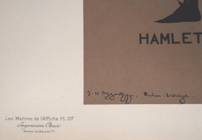 J. & W. Beggarstaff : Shakespeare, Monologue de Hamlet, 1897 - Lithographie originale signée 2