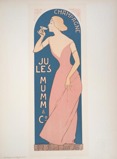 Maurice RÉALIER-DUMAS : Champagne Jules Mumm - Original signed lithograph, 1897 2