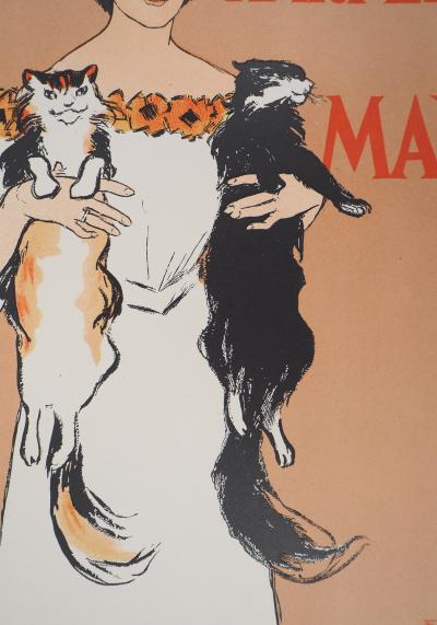 Edward PENFIELD : Young Lady and Two Cats (Harper’s) - Signed lithograph, 1897 2